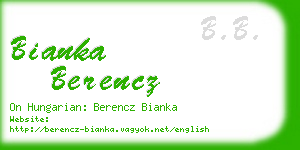 bianka berencz business card